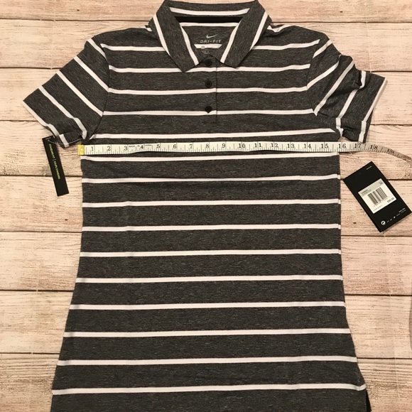 NWT Women’s Nike Dri-Fit Striped Polo Size XS - Picture 6 of 8